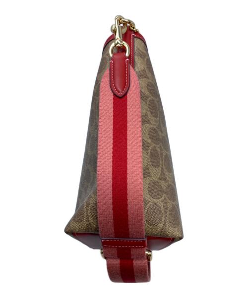 COACH（コーチ）COACH (コーチ) シティ バケット バッグ ベージュ×レッドの古着・服飾アイテム