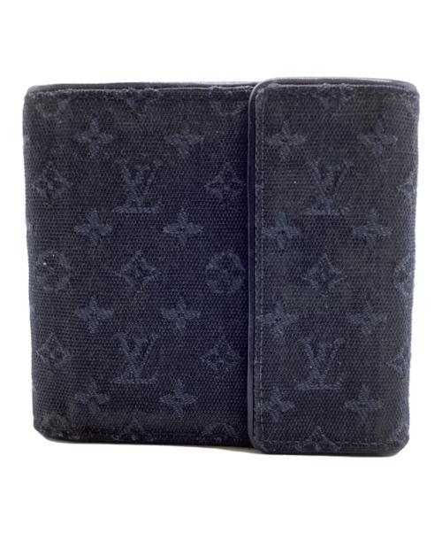 LOUIS VUITTON（ルイ ヴィトン）LOUIS VUITTON (ルイ ヴィトン) 2つ折り財布 ネイビーの古着・服飾アイテム