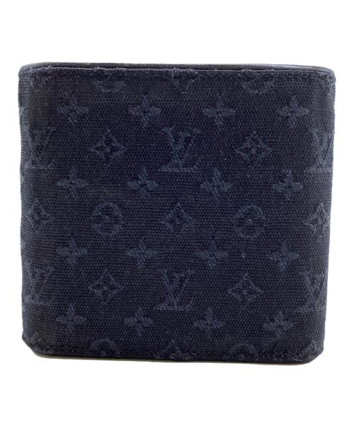 LOUIS VUITTON（ルイ ヴィトン）LOUIS VUITTON (ルイ ヴィトン) 2つ折り財布 ネイビーの古着・服飾アイテム