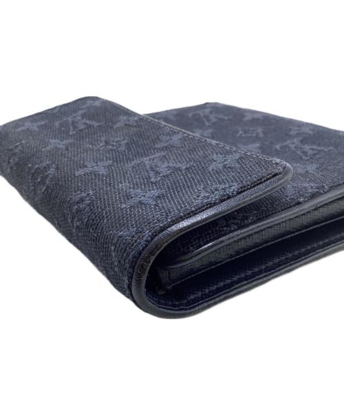 LOUIS VUITTON（ルイ ヴィトン）LOUIS VUITTON (ルイ ヴィトン) 2つ折り財布 ネイビーの古着・服飾アイテム