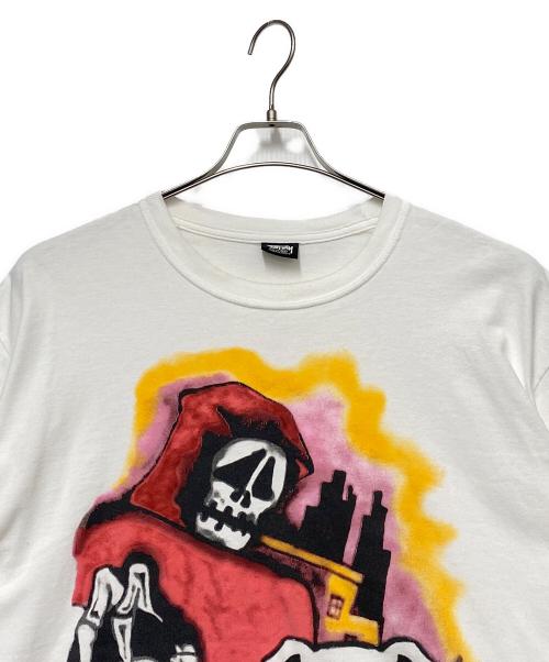 stussy（ステューシー）stussy (ステューシー) プリントTシャツ ホワイト サイズ:XLの古着・服飾アイテム