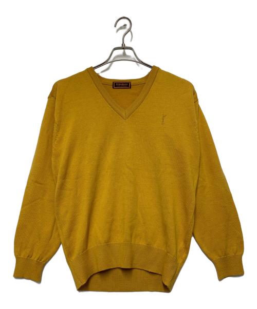 Yves Saint Laurent（イヴサンローラン）Yves Saint Laurent (イヴサンローラン) 厚手ニット マスタード サイズ:Mの古着・服飾アイテム