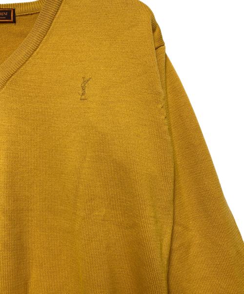 Yves Saint Laurent（イヴサンローラン）Yves Saint Laurent (イヴサンローラン) 厚手ニット マスタード サイズ:Mの古着・服飾アイテム