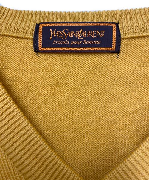 Yves Saint Laurent（イヴサンローラン）Yves Saint Laurent (イヴサンローラン) 厚手ニット マスタード サイズ:Mの古着・服飾アイテム
