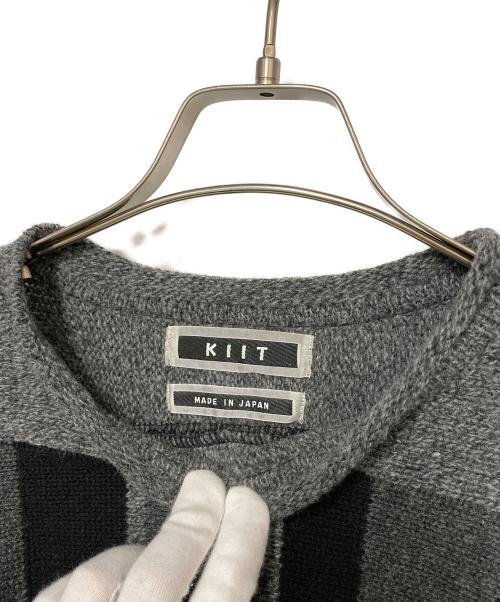 KIIT（キート）KIIT (キート) 厚手ニット ブラック×グレー サイズ:size 2の古着・服飾アイテム