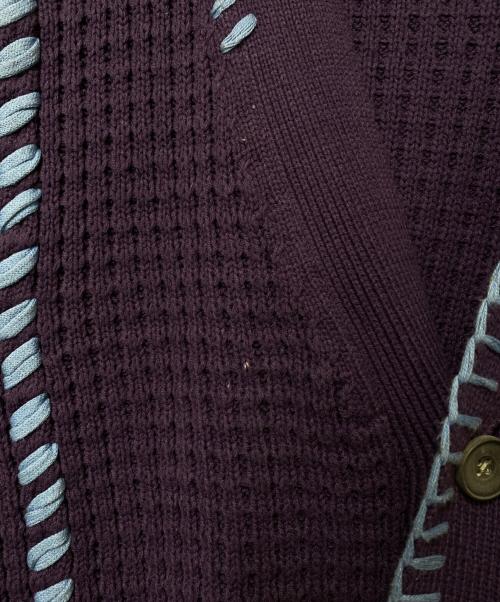 MAISON SPECIAL（メゾンスペシャル）MAISON SPECIAL (メゾンスペシャル) 厚手カーディガン パープル×ブルー サイズ:2の古着・服飾アイテム