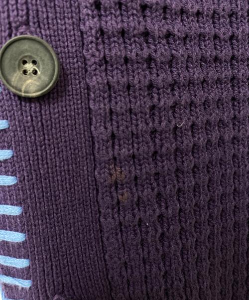 MAISON SPECIAL（メゾンスペシャル）MAISON SPECIAL (メゾンスペシャル) 厚手カーディガン パープル×ブルー サイズ:2の古着・服飾アイテム