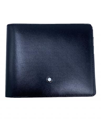 MONTBLANC 青レザー 二つ折り財布(入れ無し) 中古・古着通販】MONTBLANC (モンブラン) 2つ折り財布 ブラック