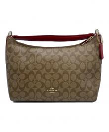 COACH（コーチ）の古着「2WAYバッグ」｜ベージュレッド