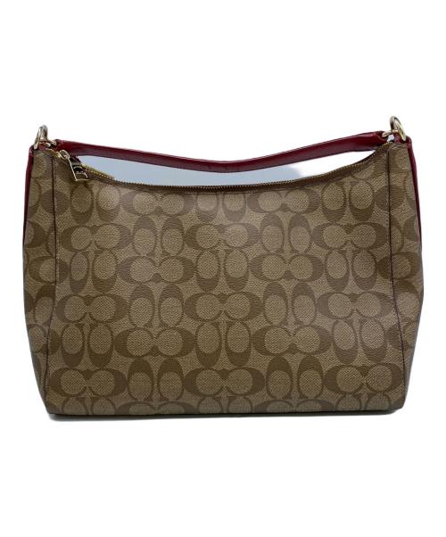 COACH（コーチ）COACH (コーチ) 2WAYバッグ ベージュレッドの古着・服飾アイテム