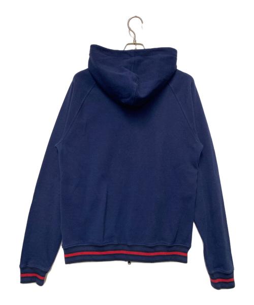GUCCI（グッチ）GUCCI (グッチ) ジップパーカー ネイビー×レッド サイズ:XXLの古着・服飾アイテム