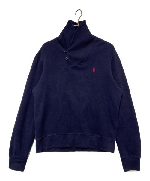 POLO RALPH LAUREN（ポロ・ラルフローレン）POLO RALPH LAUREN (ポロ・ラルフローレン) ショールカラーニット ネイビー サイズ:Lの古着・服飾アイテム