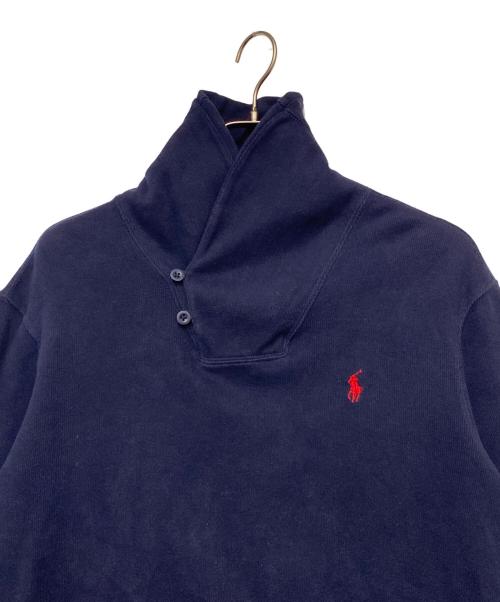 POLO RALPH LAUREN（ポロ・ラルフローレン）POLO RALPH LAUREN (ポロ・ラルフローレン) ショールカラーニット ネイビー サイズ:Lの古着・服飾アイテム