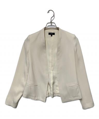 セオリー 24SS Neoteric Twill ジャケット 白 中古・古着通販】theory (セオリー) ノーカラージャケット ホワイト