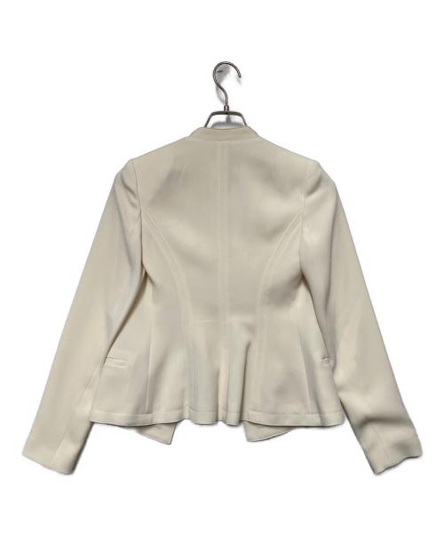theory（セオリー）theory (セオリー) ノーカラージャケット ホワイト サイズ:00の古着・服飾アイテム