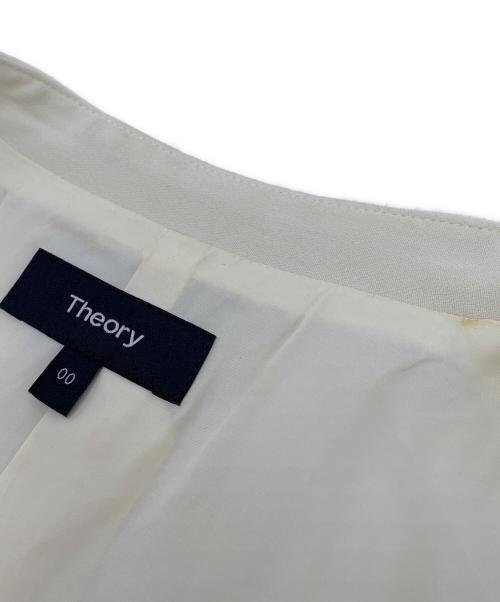 theory（セオリー）theory (セオリー) ノーカラージャケット ホワイト サイズ:00の古着・服飾アイテム
