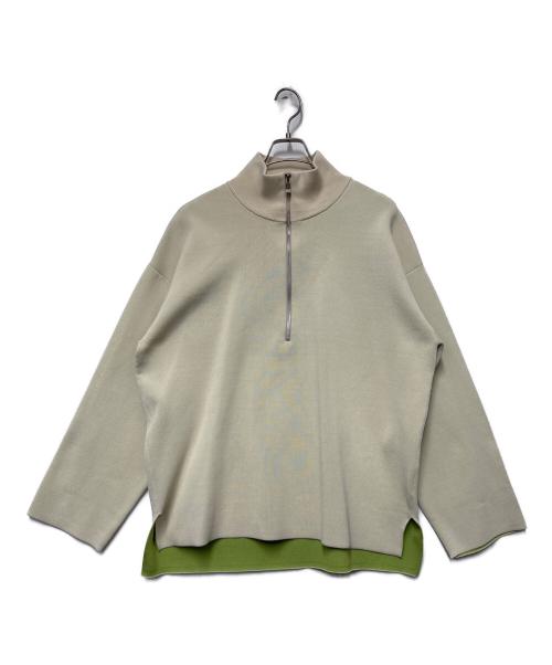 MAISON SPECIAL（メゾンスペシャル）MAISON SPECIAL (メゾンスペシャル) Double-Face Knit Prime-Over Half-Zip Pullover アイボリー サイズ:1の古着・服飾アイテム