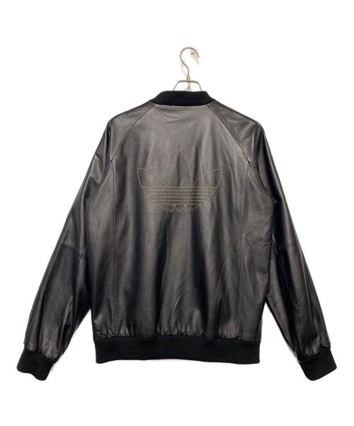 adidas Originals（アディダスオリジナル）adidas originals (アディダスオリジナル) レザーブルゾン ブラック サイズ:Oの古着・服飾アイテム