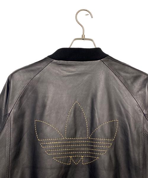 adidas Originals（アディダスオリジナル）adidas originals (アディダスオリジナル) レザーブルゾン ブラック サイズ:Oの古着・服飾アイテム