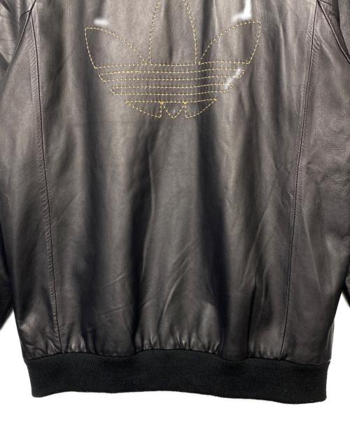 adidas Originals（アディダスオリジナル）adidas originals (アディダスオリジナル) レザーブルゾン ブラック サイズ:Oの古着・服飾アイテム