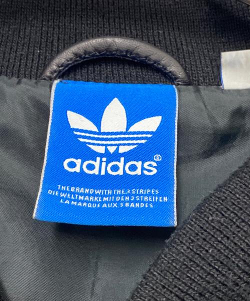 adidas Originals（アディダスオリジナル）adidas originals (アディダスオリジナル) レザーブルゾン ブラック サイズ:Oの古着・服飾アイテム