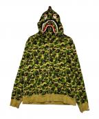 A BATHING APEアベイシングエイプ）の古着「A BATHING APE　ジップパーカー」｜オリーブ