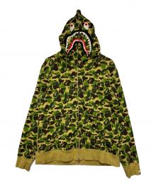 A BATHING APE（アベイシングエイプ）の古着「A BATHING APE　ジップパーカー」｜オリーブ