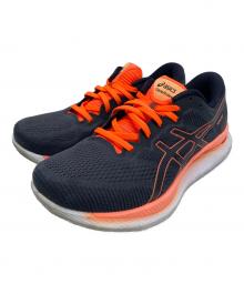 asics（アシックス）の古着「asics　ランニングシューズ」｜ブラック×オレンジ