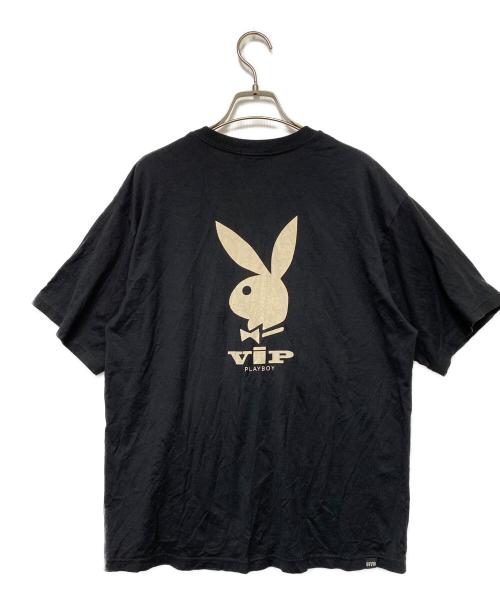 Hysteric Glamour（ヒステリックグラマー）Hysteric Glamour (ヒステリックグラマー) PLAY BOY (プレイボーイ) 半袖カットソー ブラック サイズ:Lの古着・服飾アイテム