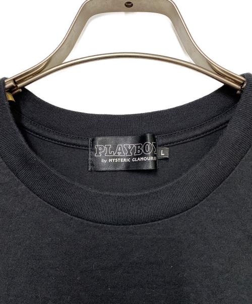 Hysteric Glamour（ヒステリックグラマー）Hysteric Glamour (ヒステリックグラマー) PLAY BOY (プレイボーイ) 半袖カットソー ブラック サイズ:Lの古着・服飾アイテム