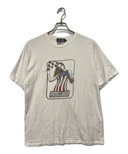 Hysteric Glamour（ヒステリックグラマー）Hysteric Glamour (ヒステリックグラマー) Hysteric Glamour　半袖カットソー ホワイト サイズ:Lの古着・服飾アイテム
