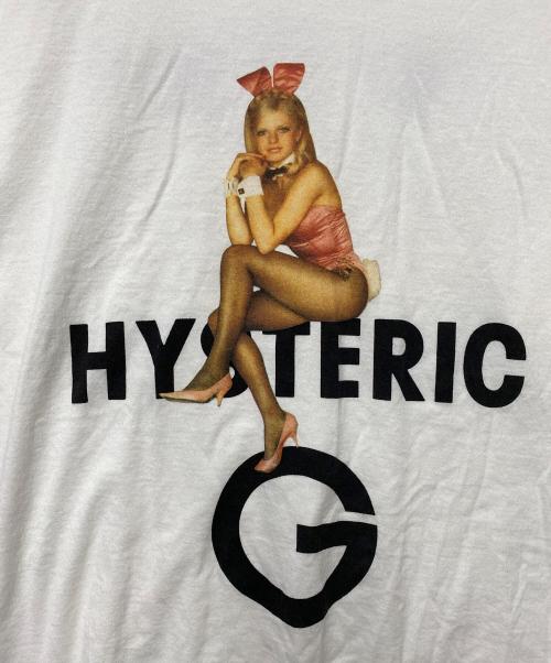 Hysteric Glamour（ヒステリックグラマー）Hysteric Glamour (ヒステリックグラマー) PLAY BOY (プレイボーイ) 半袖カットソー ホワイト サイズ:Lの古着・服飾アイテム