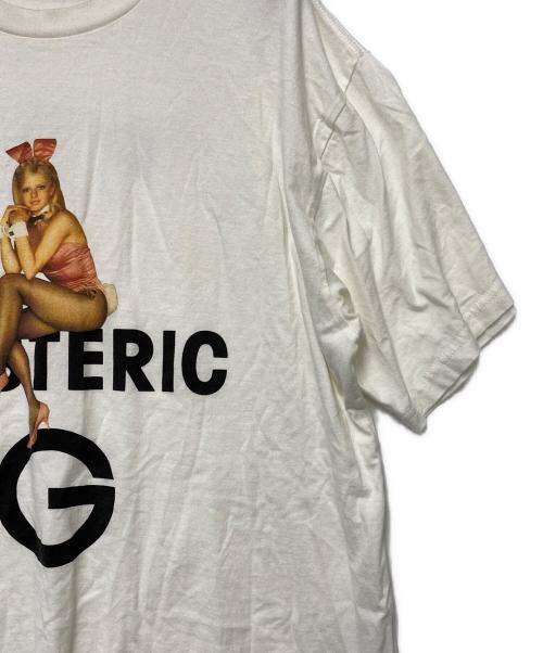 Hysteric Glamour（ヒステリックグラマー）Hysteric Glamour (ヒステリックグラマー) PLAY BOY (プレイボーイ) 半袖カットソー ホワイト サイズ:Lの古着・服飾アイテム