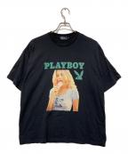 Hysteric Glamour×PLAY BOYヒステリックグラマー×プレイボーイ）の古着「Hysteric Glamour×PLAY BOY　半袖カットソー」｜ブラック