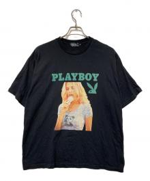 Hysteric Glamour×PLAY BOY（ヒステリックグラマー×プレイボーイ）の古着「Hysteric Glamour×PLAY BOY　半袖カットソー」｜ブラック