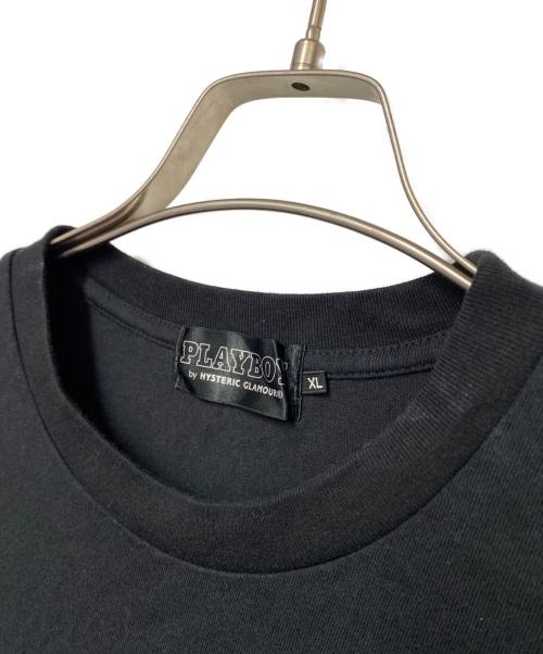 Hysteric Glamour（ヒステリックグラマー）Hysteric Glamour (ヒステリックグラマー) PLAY BOY (プレイボーイ) Hysteric Glamour×PLAY BOY　半袖カットソー ブラック サイズ:XLの古着・服飾アイテム