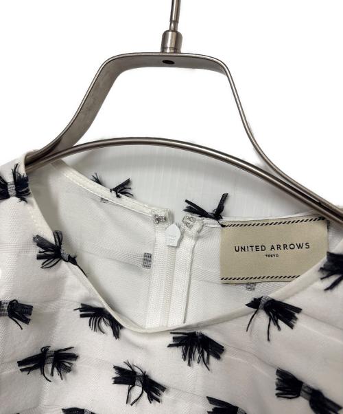 UNITED ARROWS TOKYO（ユナイテッドアローズトウキョウ）UNITED ARROWS TOKYO (ユナイテッドアローズトウキョウ) 半袖カットソー ブラック×ホワイト サイズ:SIZE 36の古着・服飾アイテム