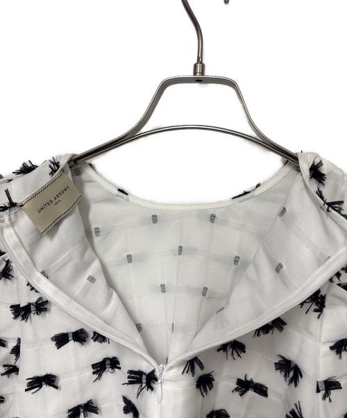 UNITED ARROWS TOKYO（ユナイテッドアローズトウキョウ）UNITED ARROWS TOKYO (ユナイテッドアローズトウキョウ) 半袖カットソー ブラック×ホワイト サイズ:SIZE 36の古着・服飾アイテム