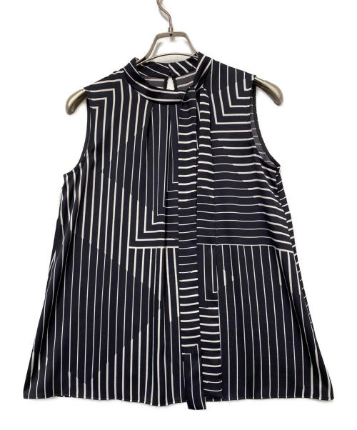 ANAYI（アナイ）ANAYI (アナイ) ANAYI　幾何ノースリーブブラウス ネイビー サイズ:SIZE38の古着・服飾アイテム