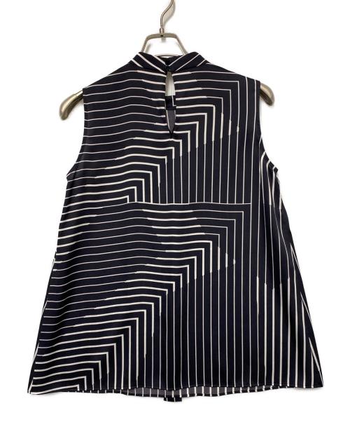 ANAYI（アナイ）ANAYI (アナイ) ANAYI　幾何ノースリーブブラウス ネイビー サイズ:SIZE38の古着・服飾アイテム
