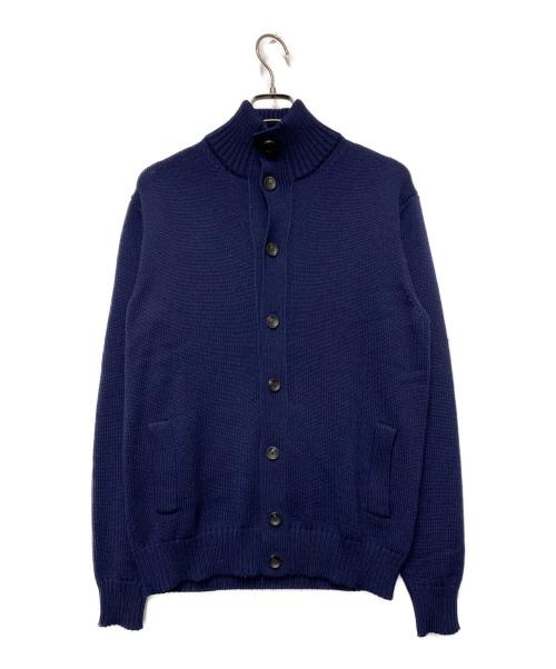Zanone（ザノーネ）Zanone (ザノーネ) ウールソリッドスタンドカラーニットカーディガン ネイビー サイズ:52の古着・服飾アイテム