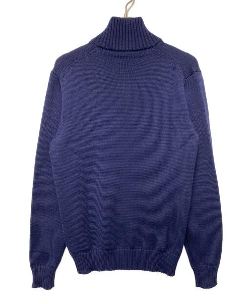 Zanone（ザノーネ）Zanone (ザノーネ) ウールソリッドスタンドカラーニットカーディガン ネイビー サイズ:52の古着・服飾アイテム