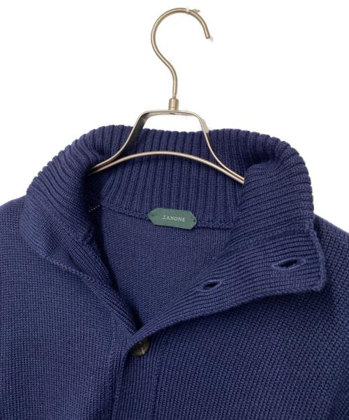 Zanone（ザノーネ）Zanone (ザノーネ) ウールソリッドスタンドカラーニットカーディガン ネイビー サイズ:52の古着・服飾アイテム