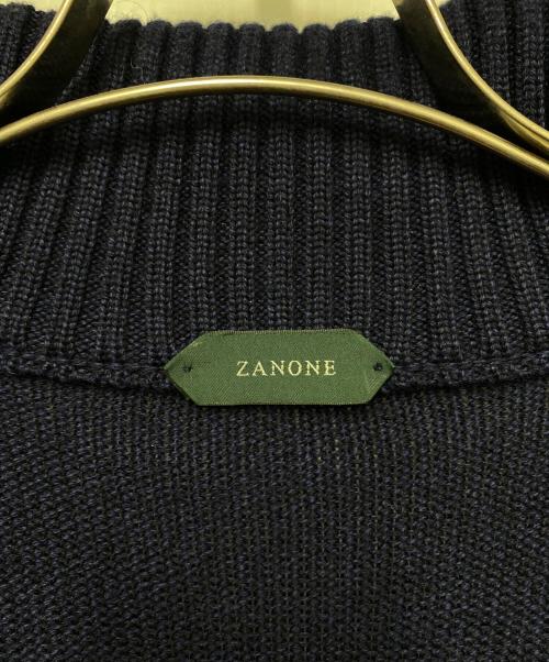 Zanone（ザノーネ）Zanone (ザノーネ) ウールソリッドスタンドカラーニットカーディガン ネイビー サイズ:52の古着・服飾アイテム
