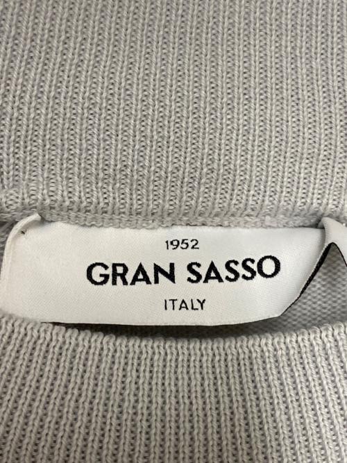 GRAN SASSO（グランサッソ）GRAN SASSO (グランサッソ) GRAN SASSO　12ゲージソフトコットンS/Sモックネックニット グレー サイズ:SIZE48の古着・服飾アイテム
