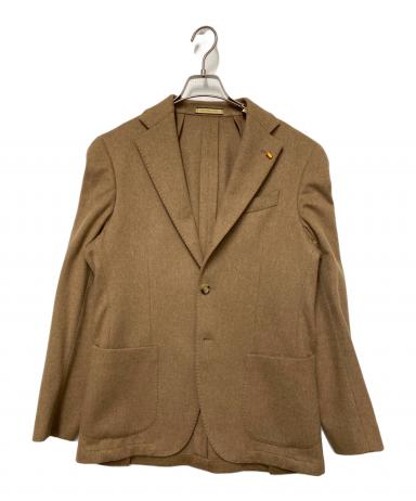 【美品】ロロピアーナ テーラードジャケット シルク レザー ブラウン 42 中古・古着通販】LORO PIANA (ロロピアーナ) LORO PIANA テーラード