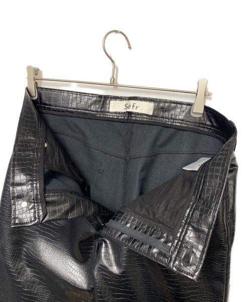 Sefr（セファ）Sefr (セファ) Sefr　レザーパンツ ブラック サイズ:W30（76cm）の古着・服飾アイテム