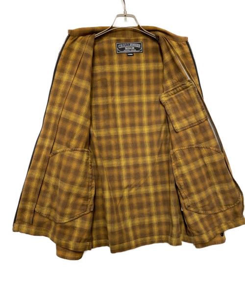 CHALLENGER（チャレンジャー）CHALLENGER (チャレンジャー) CHALLENGER　シャツジャケット ブラウン×イエロー サイズ:SIZE Lの古着・服飾アイテム