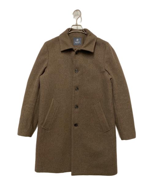 NANO BASE（ナノベース）nano BASE (ナノベース) ステンカラーコート ブラウン サイズ:Mの古着・服飾アイテム