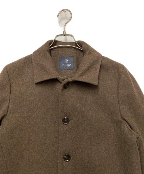 NANO BASE（ナノベース）nano BASE (ナノベース) ステンカラーコート ブラウン サイズ:Mの古着・服飾アイテム